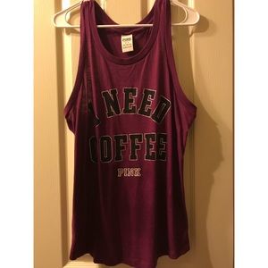 PINK “I Need Coffee” Tank